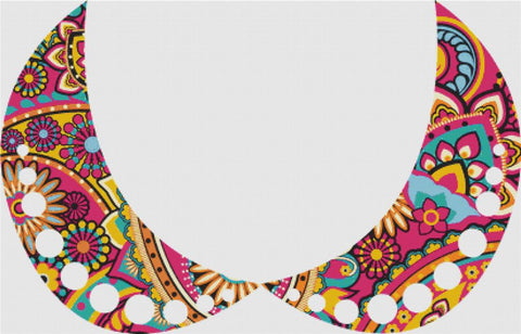 Pink Paisley Collar - X Squared Cross Stitch