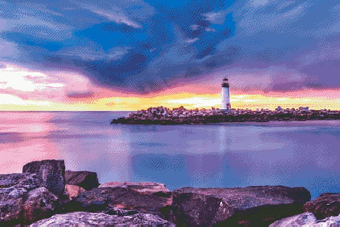 Santa Cruz Lighthouse - Fox Trails Needlework