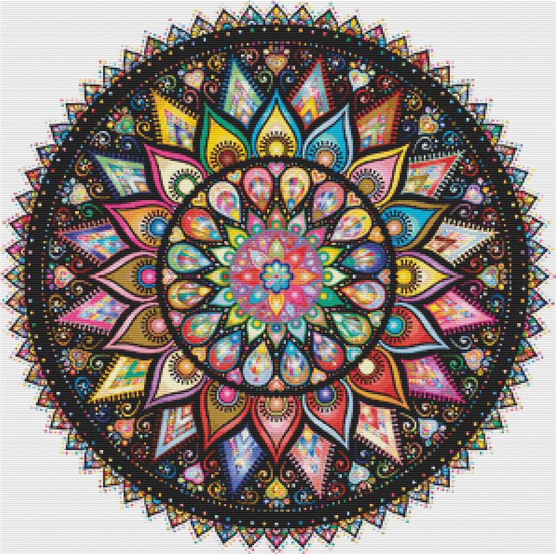Chromatic Mandala - X Squared Cross Stitch