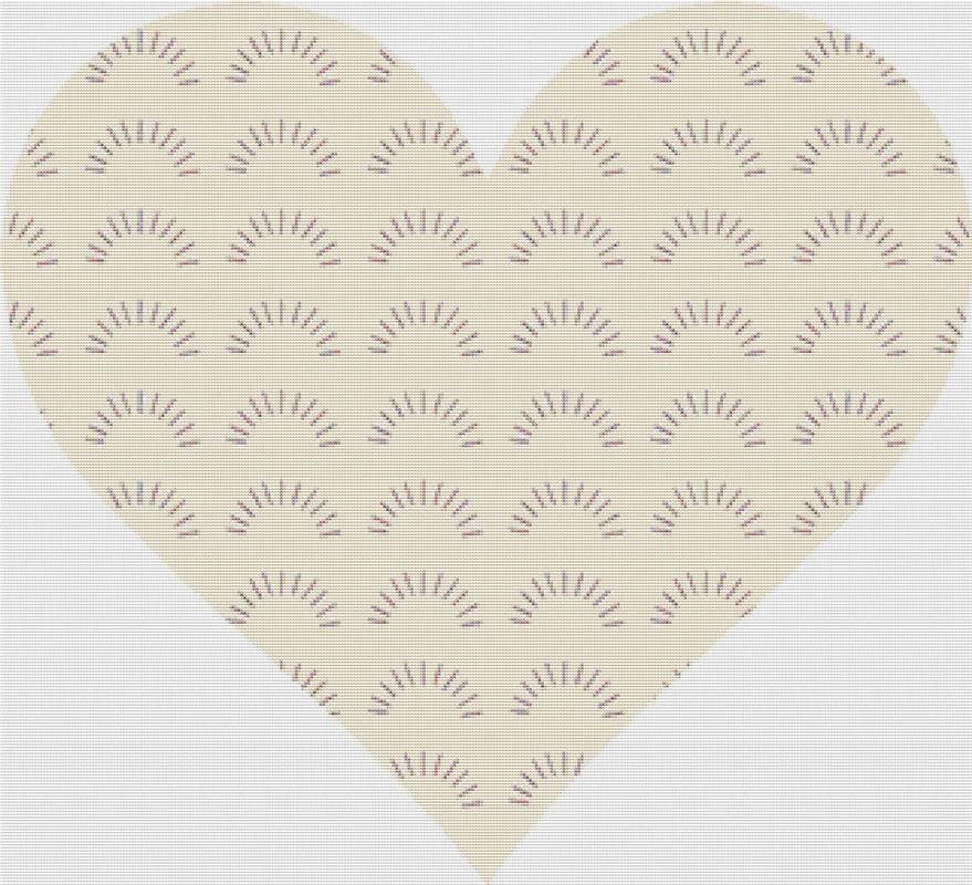 Vintage Wonderland Heart - X Squared Cross Stitch