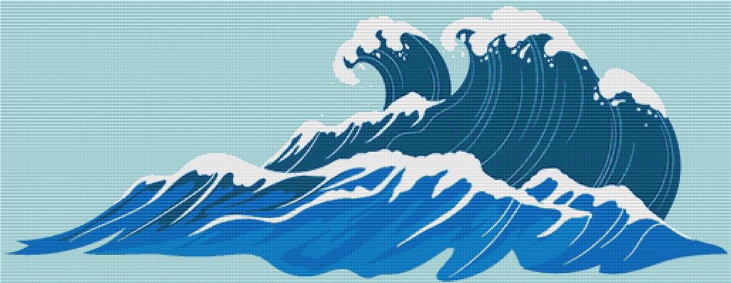 Giant Wave - X Squared Cross Stitch