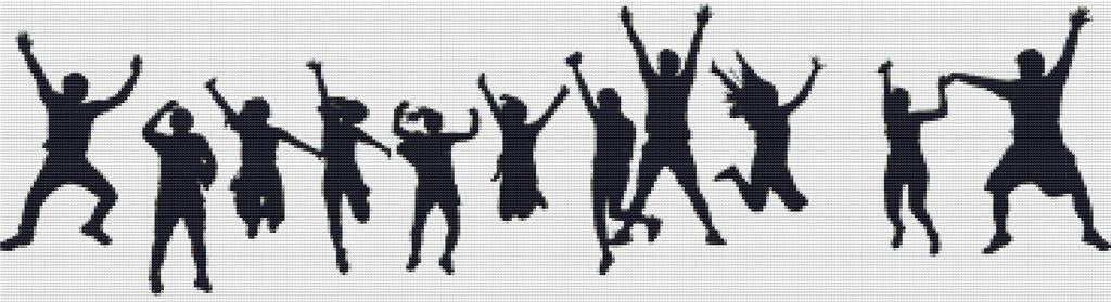Jumping Silhouette - X Squared Cross Stitch