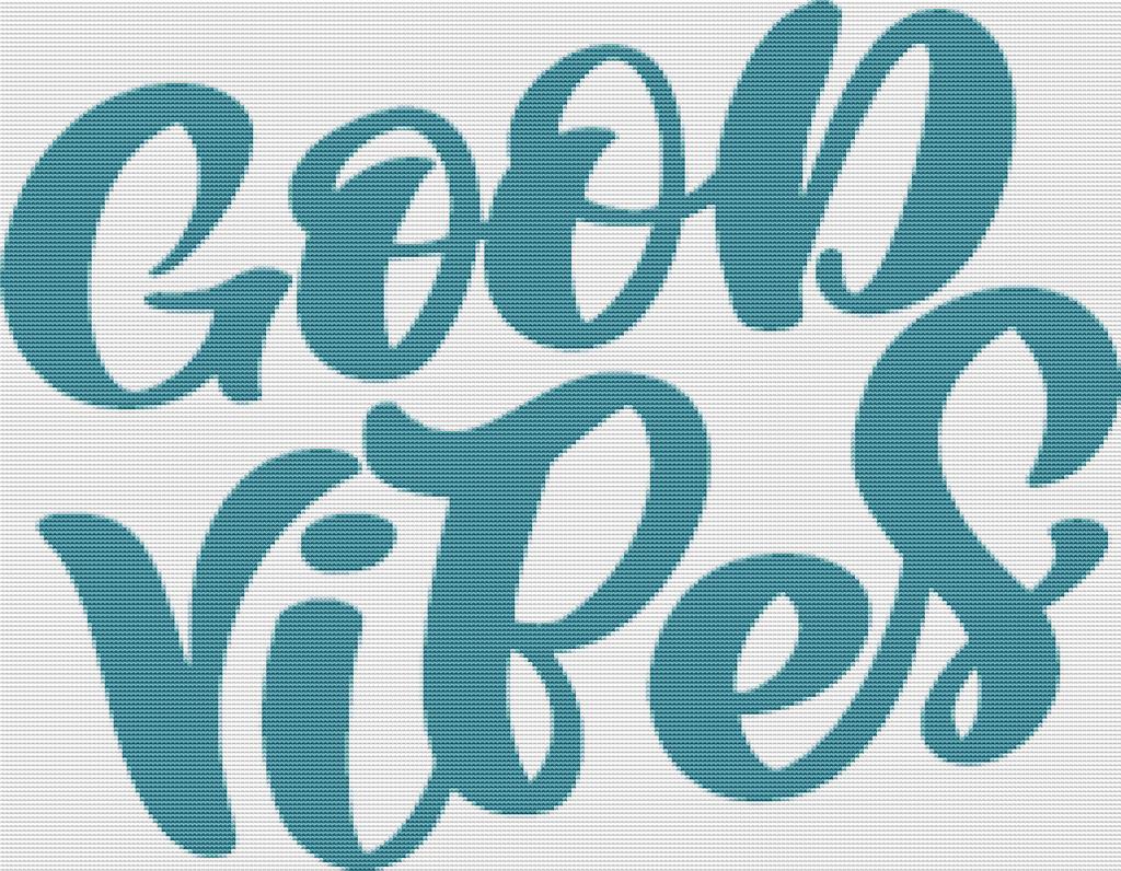 Good Vibes: Iceland Blue - X Squared Cross Stitch