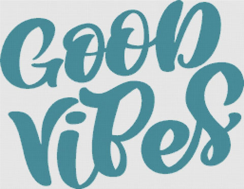 Good Vibes: Iceland Blue - X Squared Cross Stitch