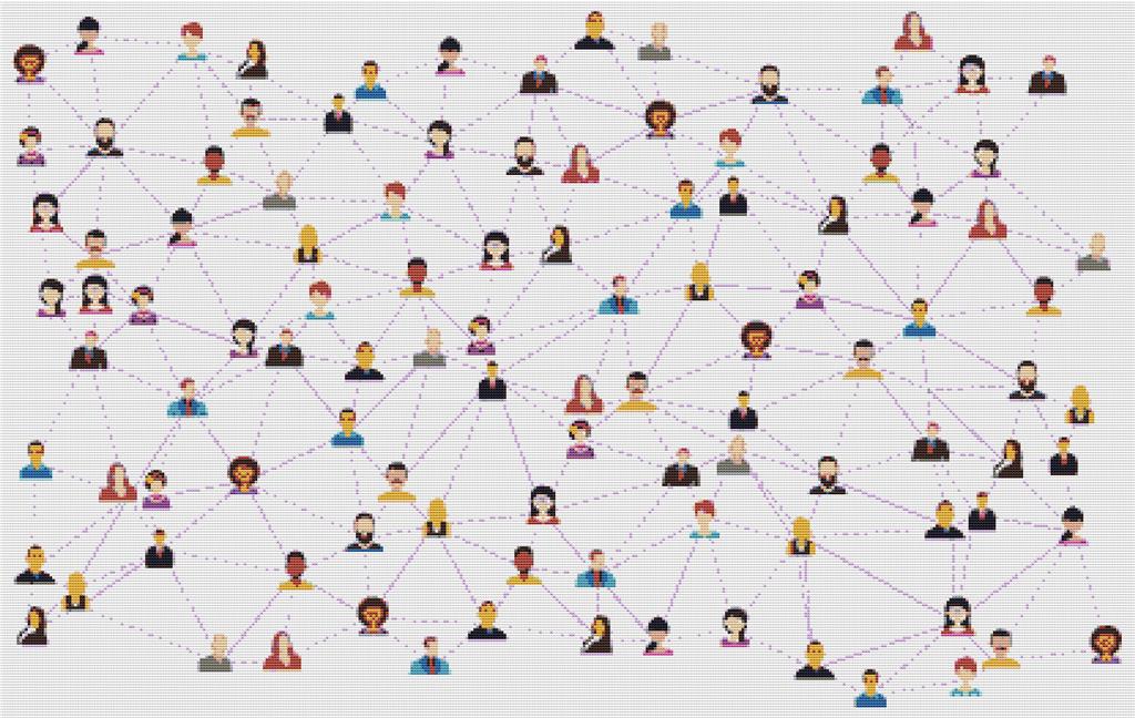 Social Network - X Squared Cross Stitch