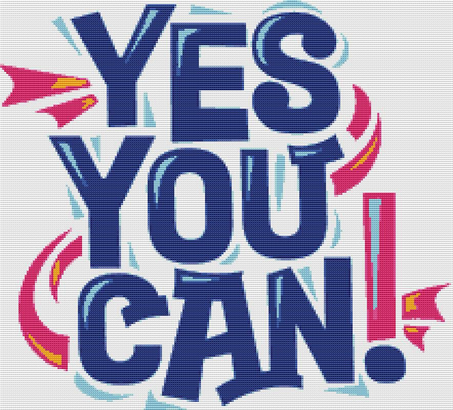 Yes You Can! - X Squared Cross Stitch