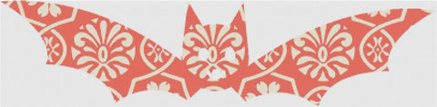 Orange Floral Bat - X Squared Cross Stitch