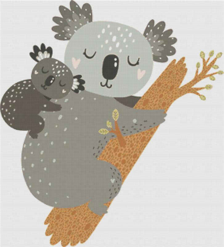 Koala Hug - X Squared Cross Stitch