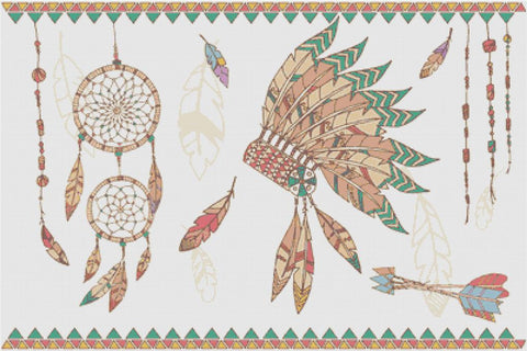 Native American Elements - X Squared Cross Stitch