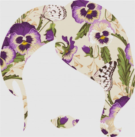 Vintage Pansies: Female - X Squared Cross Stitch