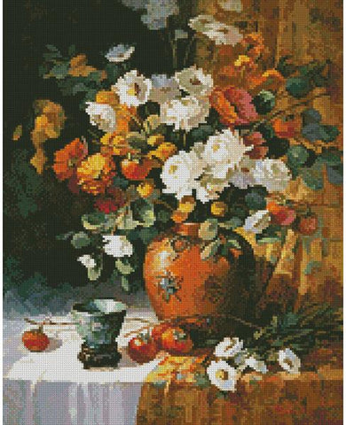Mini Mums And Persimmons - Artecy Cross Stitch