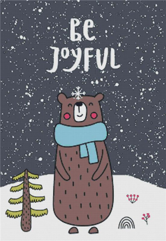 Be Joyful I - X Squared Cross Stitch