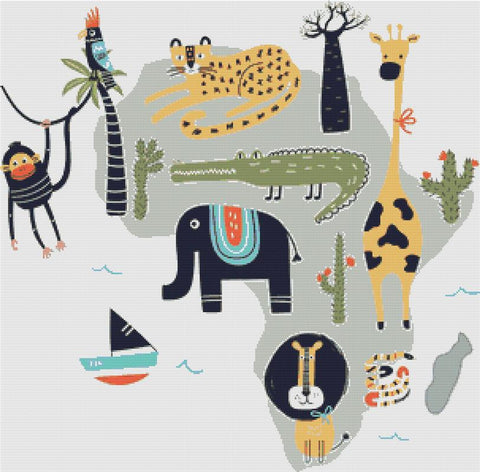 African Animals - X Squared Cross Stitch