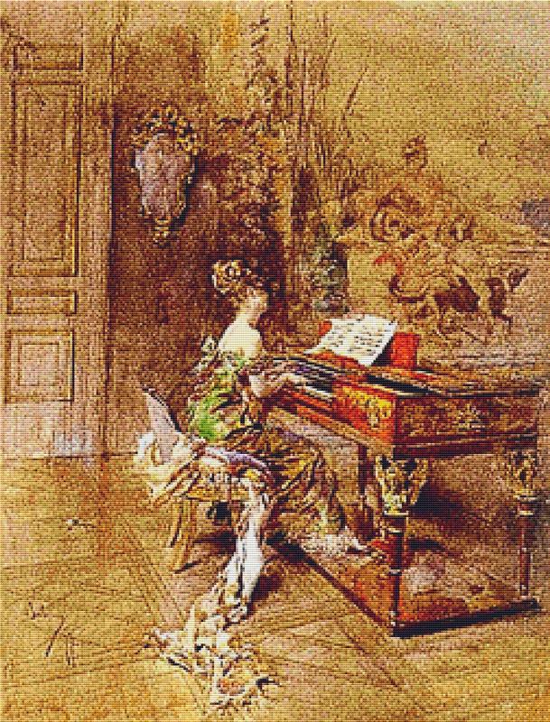 The Lady Pianist - X Squared Cross Stitch