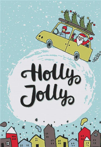 Holly Jolly I - X Squared Cross Stitch