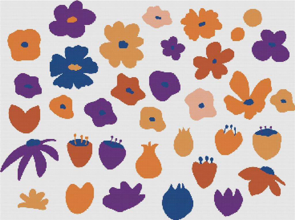 Naive Flowers - X Squared Cross Stitch