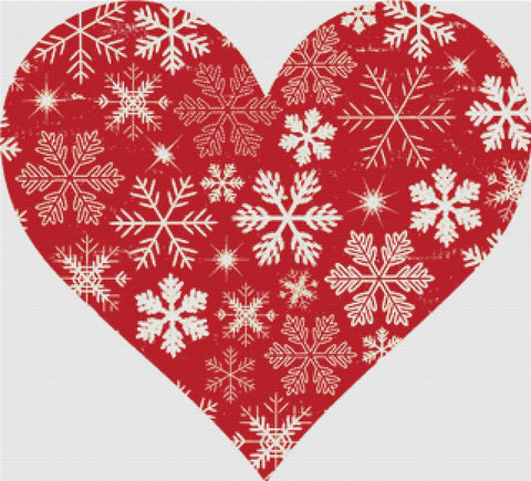 Snowflakes Heart - X Squared Cross Stitch