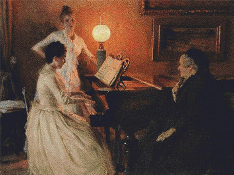 Au Piano - X Squared Cross Stitch