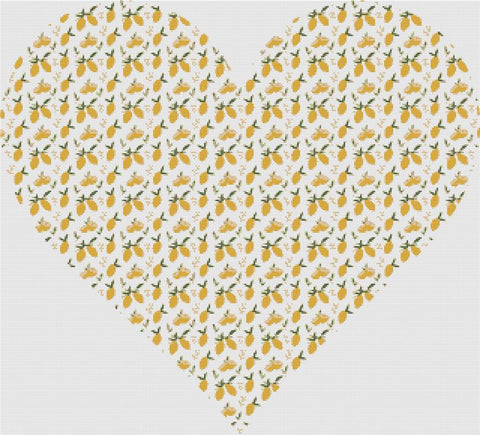 Lemon Heart - X Squared Cross Stitch