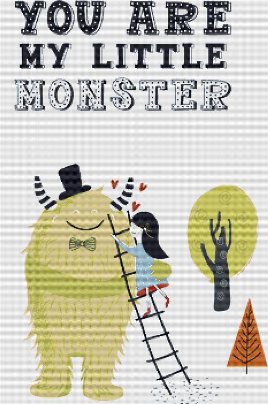 My Little Monster - X Squared Cross Stitch