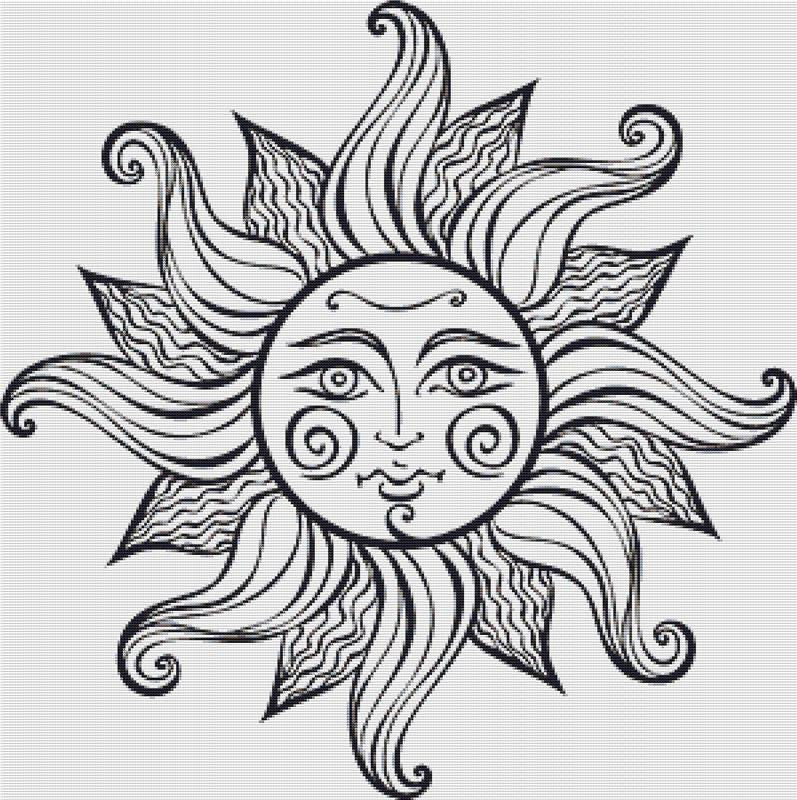 Astrological Sun - X Squared Cross Stitch