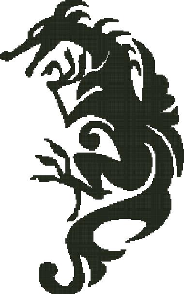 Dragon Silhouette - Fox Trails Needlework