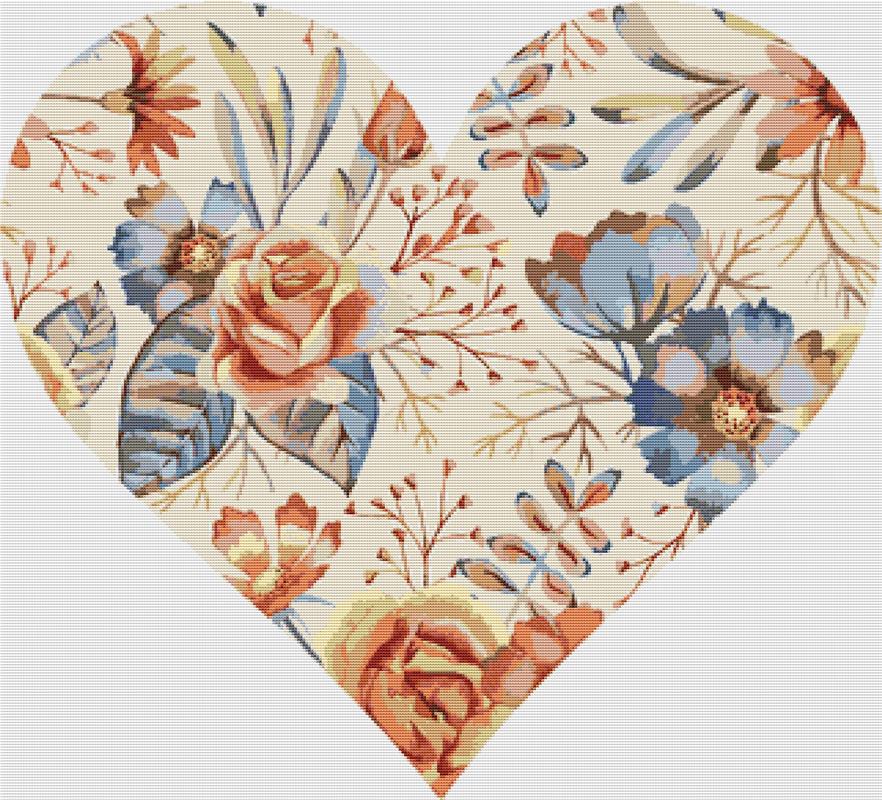 Wallpaper Heart - X Squared Cross Stitch