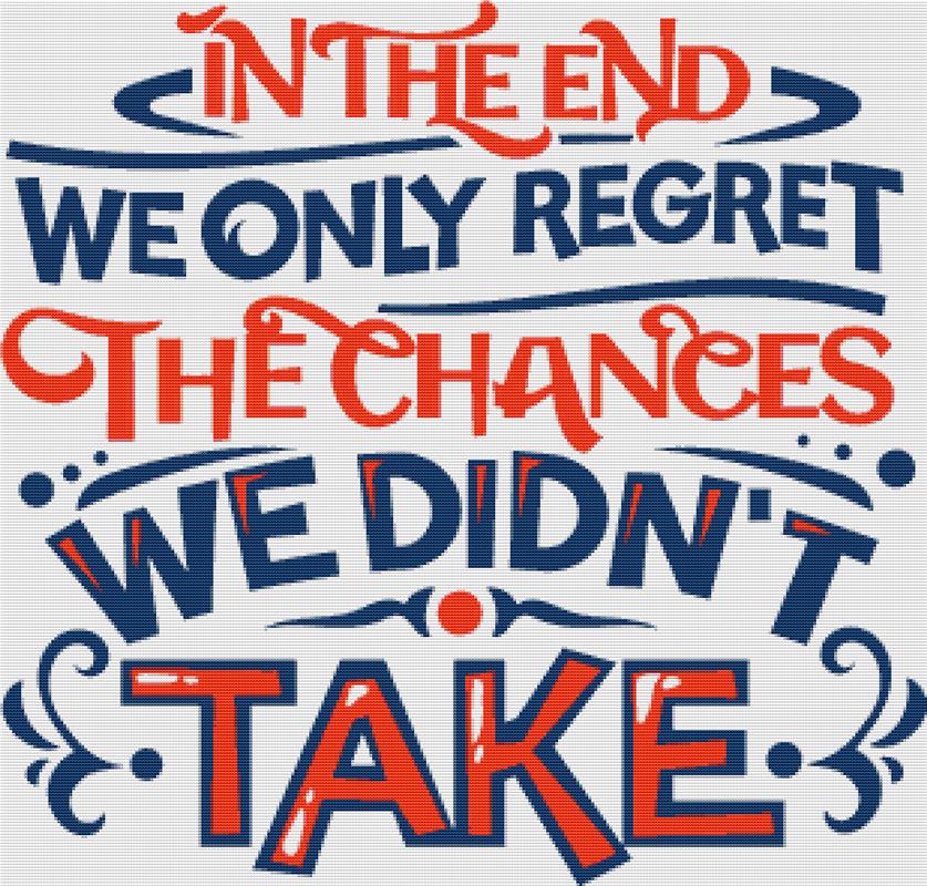 The Chances We Didn't Take - X Squared Cross Stitch