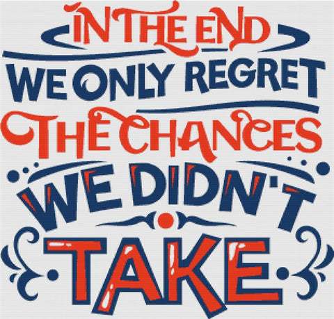 The Chances We Didn't Take - X Squared Cross Stitch