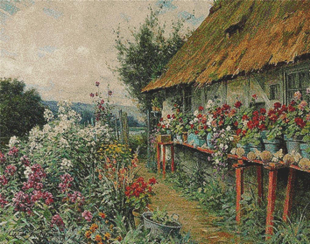 Cottage Garden In Bloom - X Squared Cross Stitch
