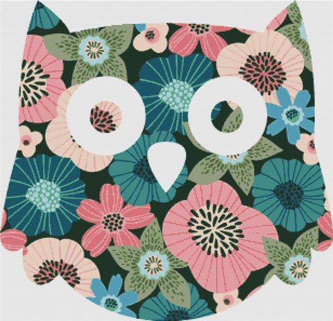 Beautiful Floral Owl - X Squared Cross Stitch