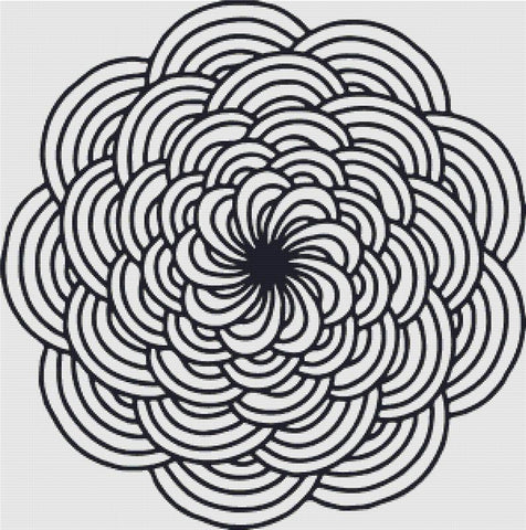 Black And White Mandala I - X Squared Cross Stitch