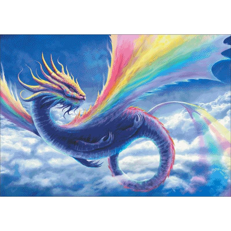 Rainbow Dragon - Charting Creations