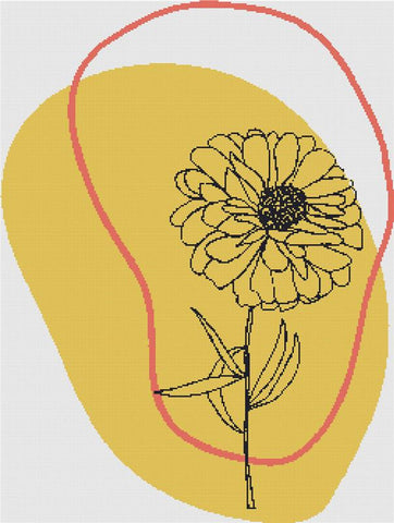 Abstract Summer Flower - X Squared Cross Stitch