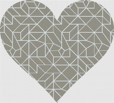 Linear Heart - X Squared Cross Stitch
