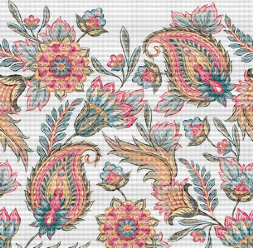 Beautiful Paisley - X Squared Cross Stitch
