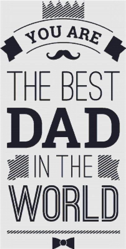 The Best Dad - X Squared Cross Stitch