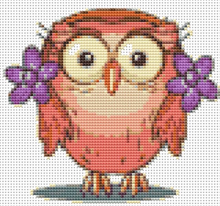 Cute Owls II - X Squared Cross Stitch