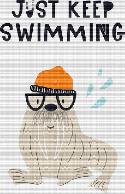 Just Keep Swimming - X Squared Cross Stitch