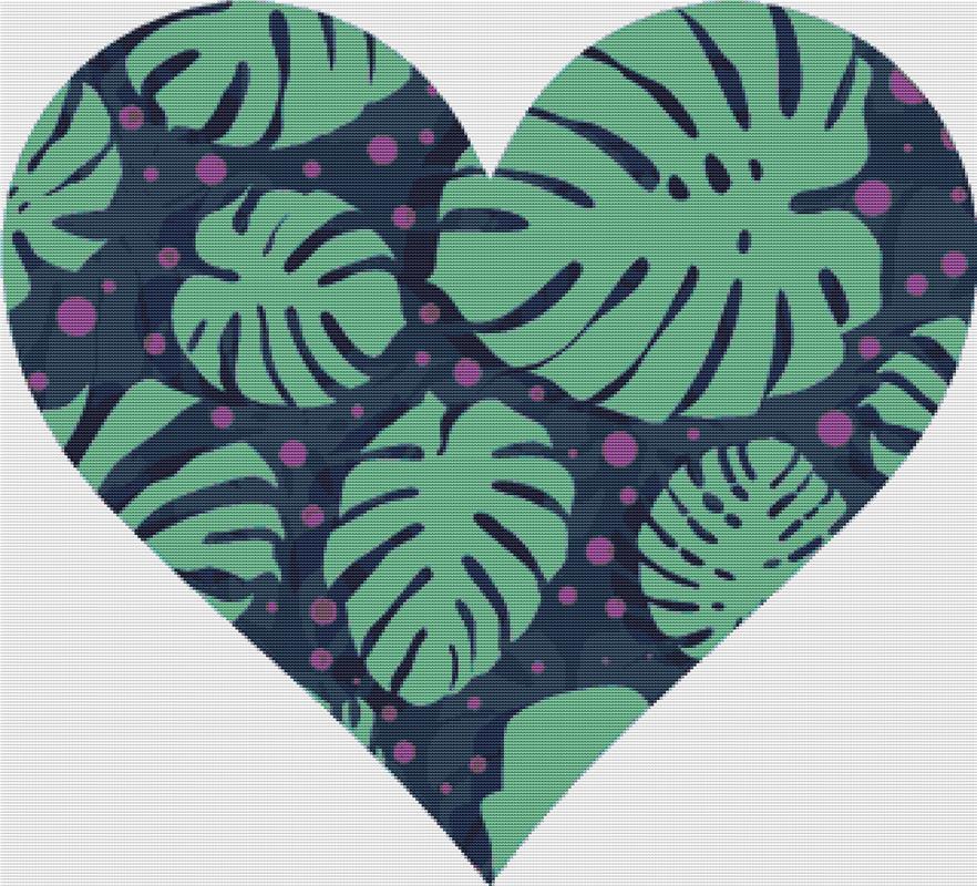Jungle Heart - X Squared Cross Stitch