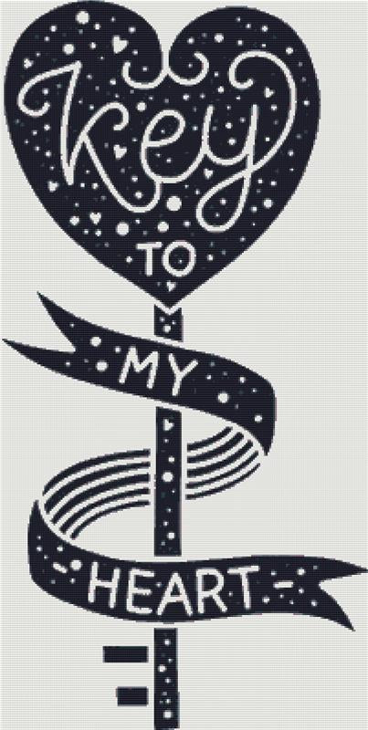Key To My Heart - X Squared Cross Stitch