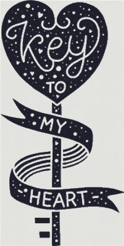 Key To My Heart - X Squared Cross Stitch