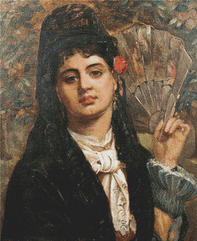 Portrait Of A Spanish Woman - X Squared Cross Stitch