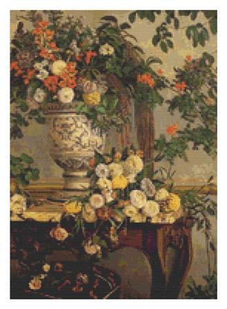 Flowers By Frederic Bazille - Art of Stitch, The