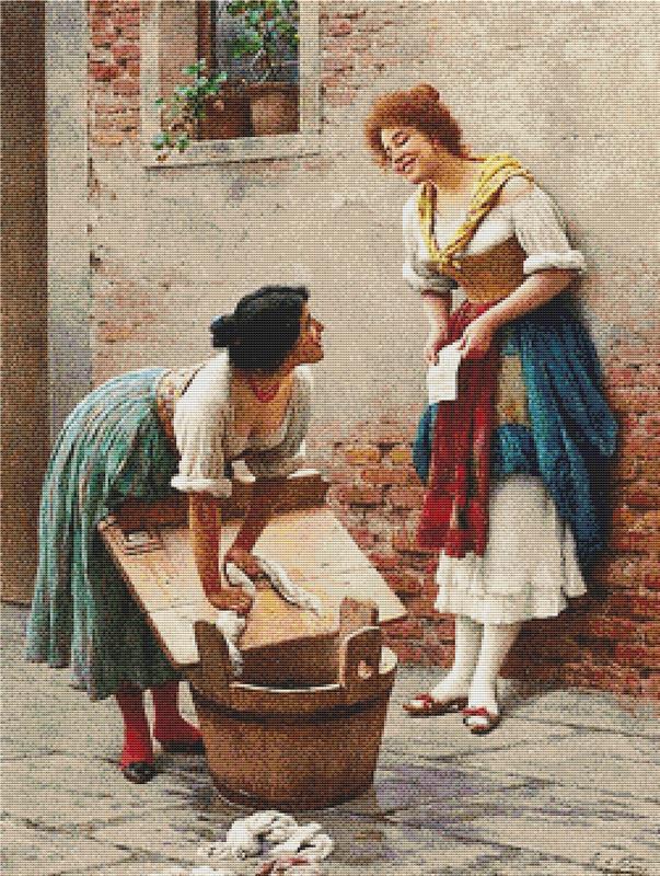 Sharing The News - X Squared Cross Stitch