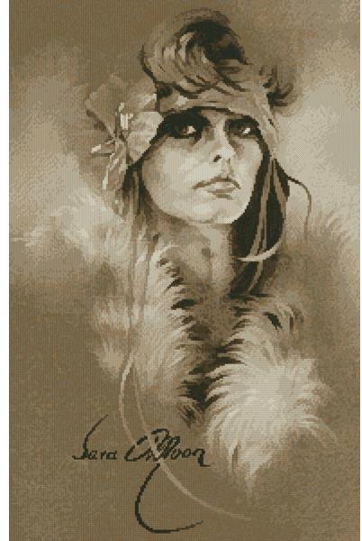 Her Eyes (Sepia) - Artecy Cross Stitch
