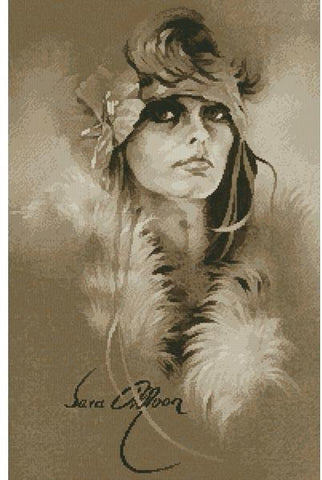 Her Eyes (Sepia) - Artecy Cross Stitch