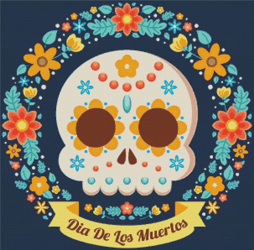Dia De Los Muertos III - X Squared Cross Stitch