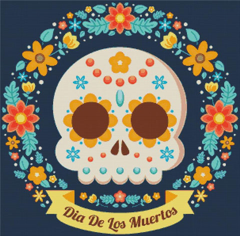Dia De Los Muertos III - X Squared Cross Stitch