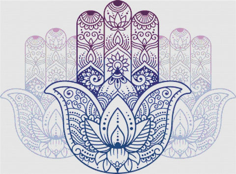 Buddhist Hands - X Squared Cross Stitch